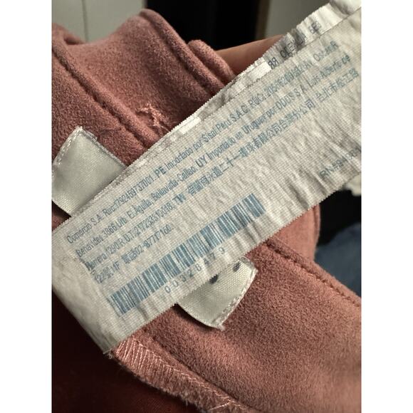 Forever 21 Women's Faux Suede Mini Skirt High Waist, PinkBlush -PRELOVED- Size S - Picture 6 of 6